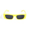 Унисекс сонцезащитные очки 13283 жёлтые с чёрной линзой 