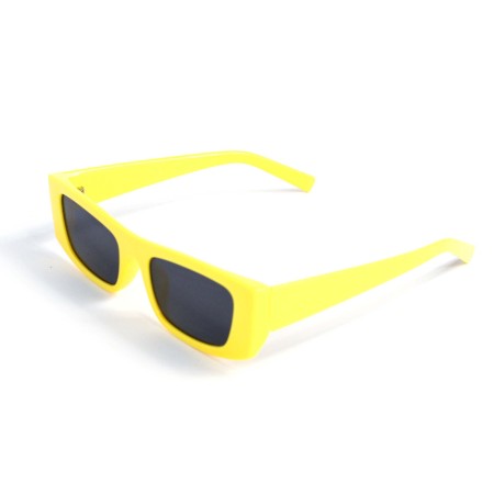 Унісекс сонцезахисні окуляри 13283 жовті з чорною лінзою 