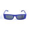 Унісекс сонцезахисні окуляри 13284 сині з чорною лінзою 
