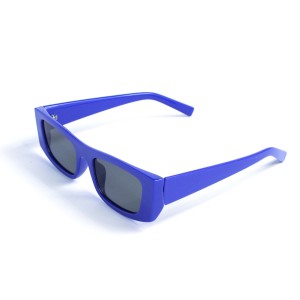 Унисекс сонцезащитные очки 13284 синие с чёрной линзой 