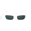 Унісекс сонцезахисні окуляри 13286 білі з чорною лінзою 