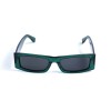 Унісекс сонцезахисні окуляри 13289 зелені з чорною лінзою 