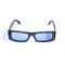 Унисекс сонцезащитные очки 13290 чёрные с синей линзой . Photo 2