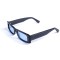 Унисекс сонцезащитные очки 13290 чёрные с синей линзой . Photo 1