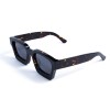 Унісекс сонцезахисні окуляри 13292 леопардові з чорною лінзою 