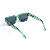 Унісекс сонцезахисні окуляри 13294 зелені з чорною лінзою 