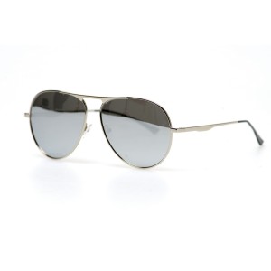 Женские сонцезащитные очки 10819 серебряные с ртутной линзой 