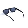 Унісекс сонцезахисні окуляри 13304 чорні з чорною лінзою 