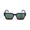 Унісекс сонцезахисні окуляри 13314 чорні з зеленою лінзою 