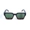 Унисекс сонцезащитные очки 13314 чёрные с зелёной линзой . Photo 2