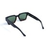 Унісекс сонцезахисні окуляри 13314 чорні з зеленою лінзою 