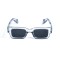 Унисекс сонцезащитные очки 13317 серые с чёрной линзой . Photo 2