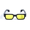 Унисекс сонцезащитные очки 13318 чёрные с жёлтой линзой 