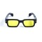 Унисекс сонцезащитные очки 13318 чёрные с жёлтой линзой . Photo 2