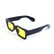 Унисекс сонцезащитные очки 13318 чёрные с жёлтой линзой . Photo 1
