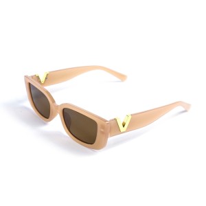 Унісекс сонцезахисні окуляри 13330 коричневі з коричневою лінзою 