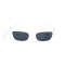 Унисекс сонцезащитные очки 13331 белые с чёрной линзой . Photo 2