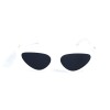 Унісекс сонцезахисні окуляри 13333 білі з чорною лінзою 