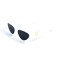 Унисекс сонцезащитные очки 13333 белые с чёрной линзой . Photo 1