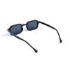 Унісекс сонцезахисні окуляри 13341 чорні з чорною лінзою 