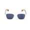 Унисекс сонцезащитные очки 13347 прозрачные с чёрной линзой . Photo 2