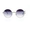 Женские сонцезащитные очки 10830 серебряные с фиолетовой линзой . Photo 2