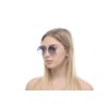 Женские сонцезащитные очки 10830 серебряные с фиолетовой линзой 