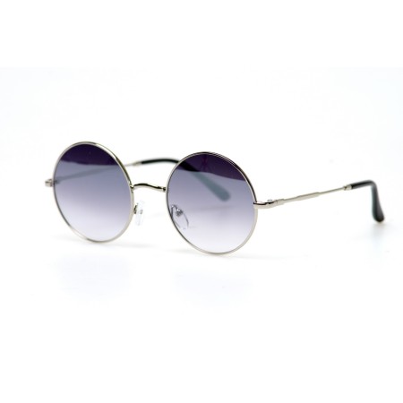 Жіночі сонцезахисні окуляри 10830 срібні з фіолетовою лінзою 