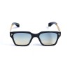 Унісекс сонцезахисні окуляри 13348 чорні з синьою градієнт лінзою 