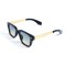 Унисекс сонцезащитные очки 13348 чёрные с синей градиент линзой . Photo 1