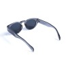 Унісекс сонцезахисні окуляри 13355 сірі з чорною лінзою 