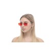 Имиджевые сонцезащитные очки 10831 золотые с красной линзой 