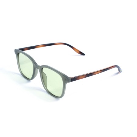 Унісекс сонцезахисні окуляри 13358 бежеві з коричневою лінзою 