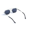 Унисекс сонцезащитные очки 13361 серые с чёрной линзой 