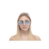 Жіночі сонцезахисні окуляри 10832 золоті з блакитною лінзою 