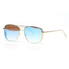 Женские сонцезащитные очки 10832 золотые с голубой линзой 
