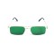 Унісекс сонцезахисні окуляри 13368 золоті з зеленою лінзою . Photo 2