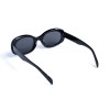 Унисекс сонцезащитные очки 13372 чёрные с чёрной линзой 