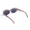 Унісекс сонцезахисні окуляри 13374 коричневі з чорною лінзою 
