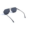 Унісекс сонцезахисні окуляри 13375 чорні з чорною лінзою 