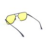 Унісекс сонцезахисні окуляри 13377 чорні з жовтою лінзою 