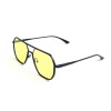 Унісекс сонцезахисні окуляри 13377 чорні з жовтою лінзою 