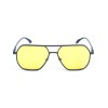 Унісекс сонцезахисні окуляри 13378 сірі з жовтою лінзою 