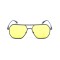 Унисекс сонцезащитные очки 13378 серые с жёлтой линзой . Photo 2