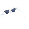 Унисекс сонцезащитные очки 13379 белые с чёрной линзой 