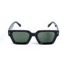 Унисекс сонцезащитные очки 13381 чёрные с зелёной линзой 