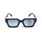 Унісекс сонцезахисні окуляри 13382 чорні з темно-синьою градієнт лінзою . Photo 2