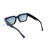 Унисекс сонцезащитные очки 13382 чёрные с темно-синий градиент линзой 