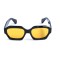 Унисекс сонцезащитные очки 13385 чёрные с оранжевой линзой . Photo 2