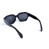 Унісекс сонцезахисні окуляри 13387 чорні з чорною лінзою 